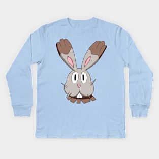 Bunny Head Kids Long Sleeve T-Shirt